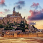 モンサンミッシェル フランス 世界遺産 夕景 ヨーロッパ旅行