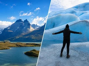 パタゴニアの山岳風景とペリト・モレノ氷河を巡る一人旅のイメージ