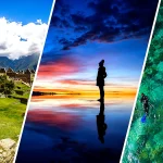 女性一人旅で訪れたいマチュピチュ・ウユニ塩湖・グレートバリアリーフの絶景コラージュ